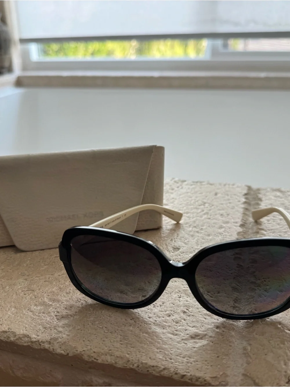 Michael Kors Black Sunglasses with Cream Arms